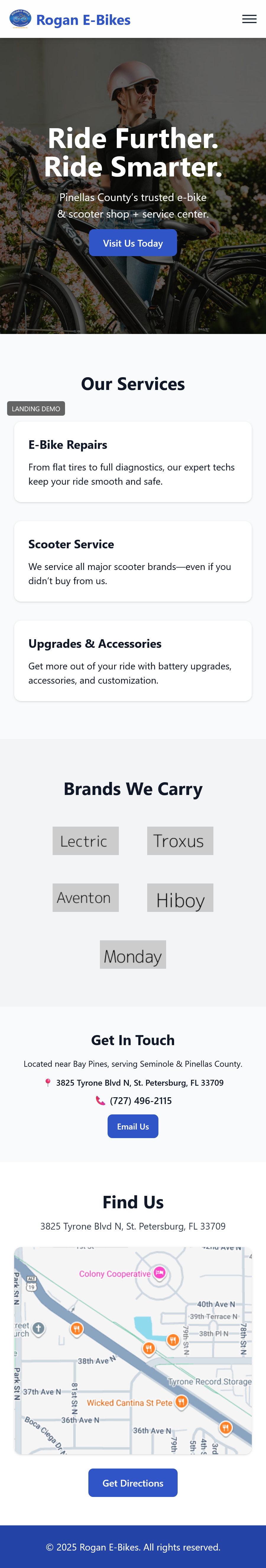 Rogan E-Bikes website demo by Han Shlomo